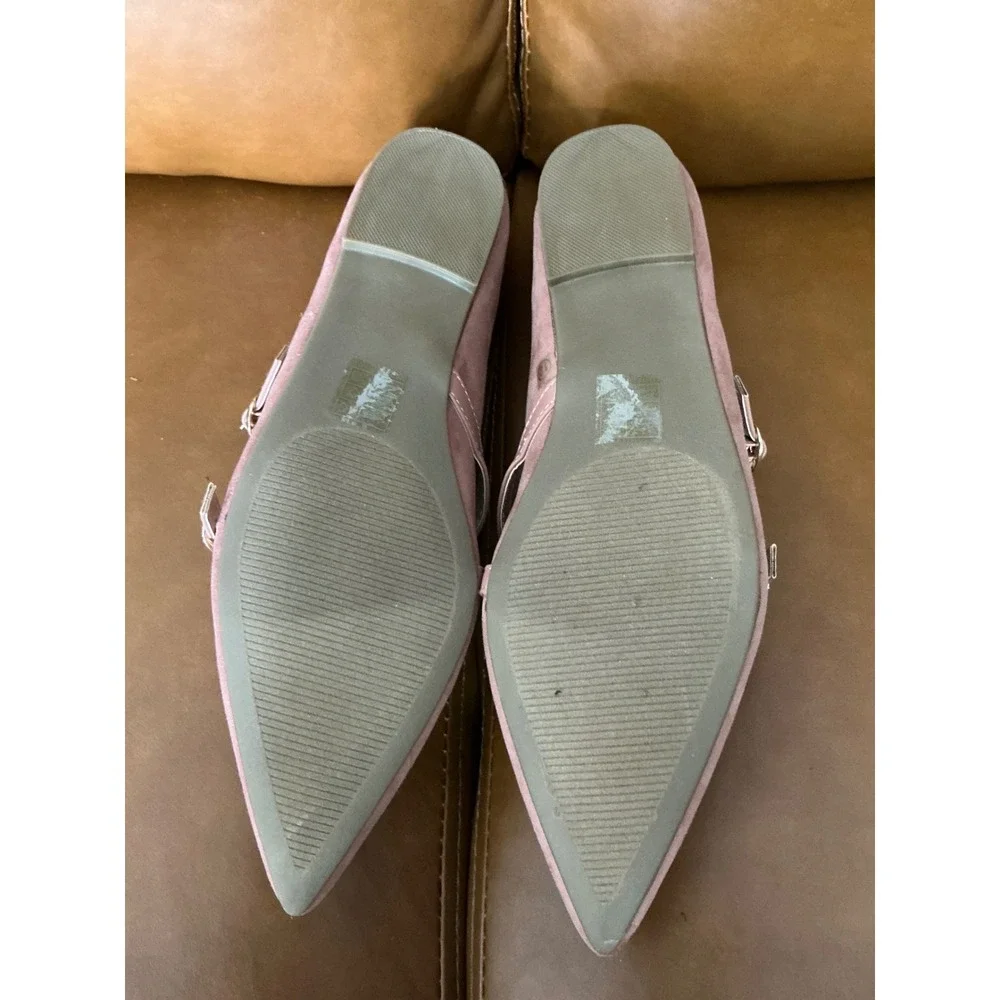 Journee Collection Patricia Flats Womens 12 Blush Pointed Toe Strappy